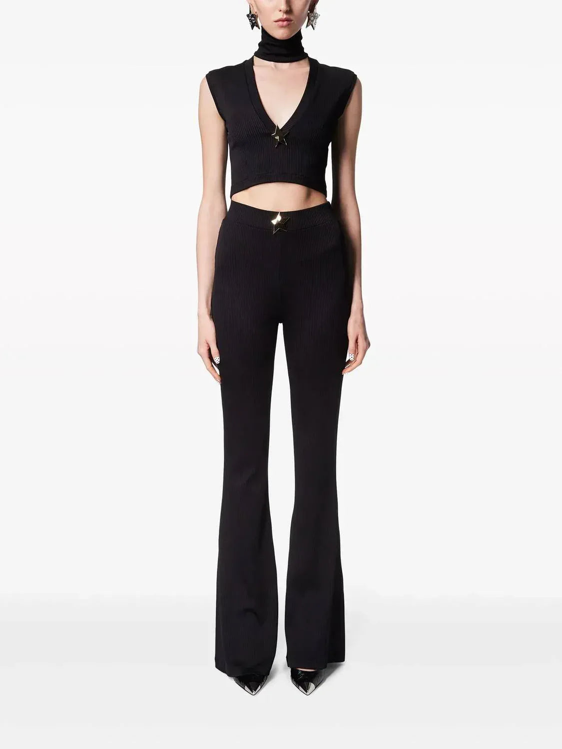 AREA - Star Stud Flare Pants - Rack Hunt