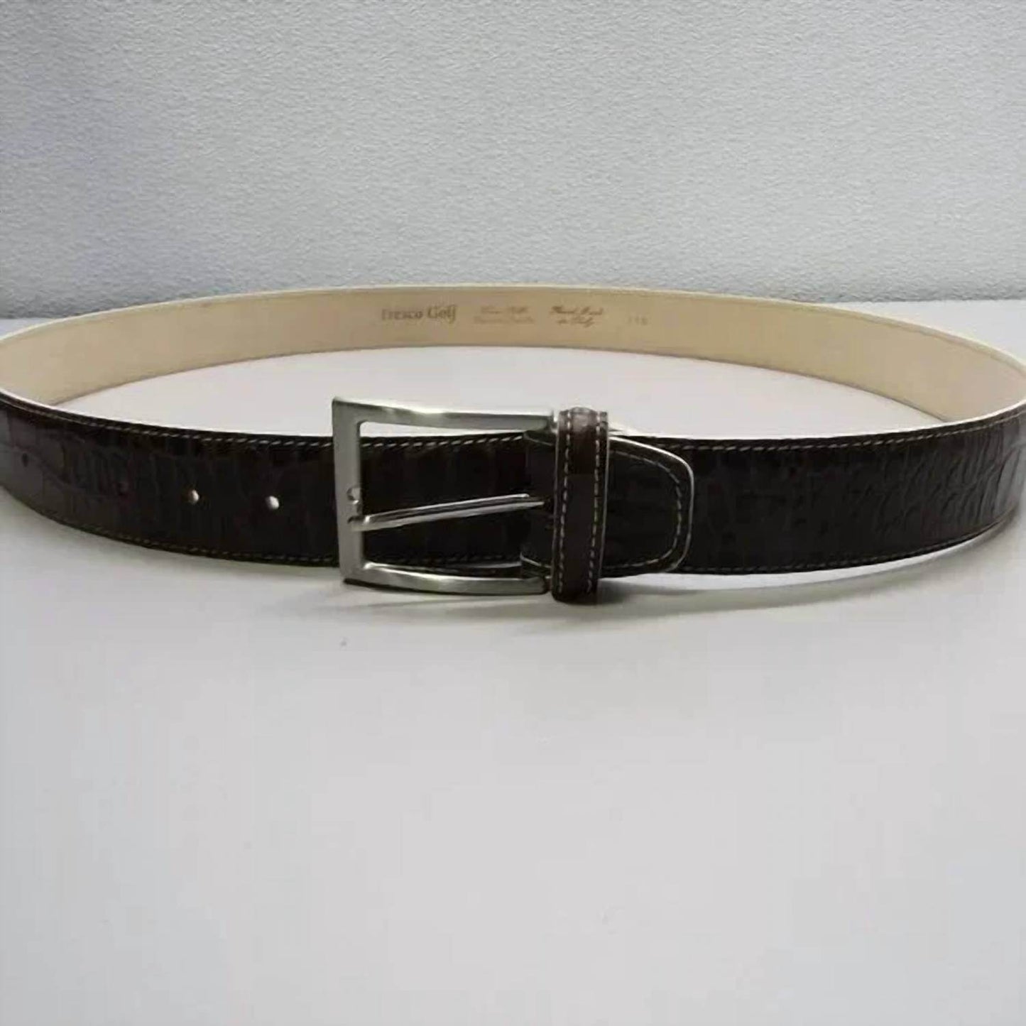 Fresco Golf - Men's Leather Alligator Embossed Belt - Rack Hunt -