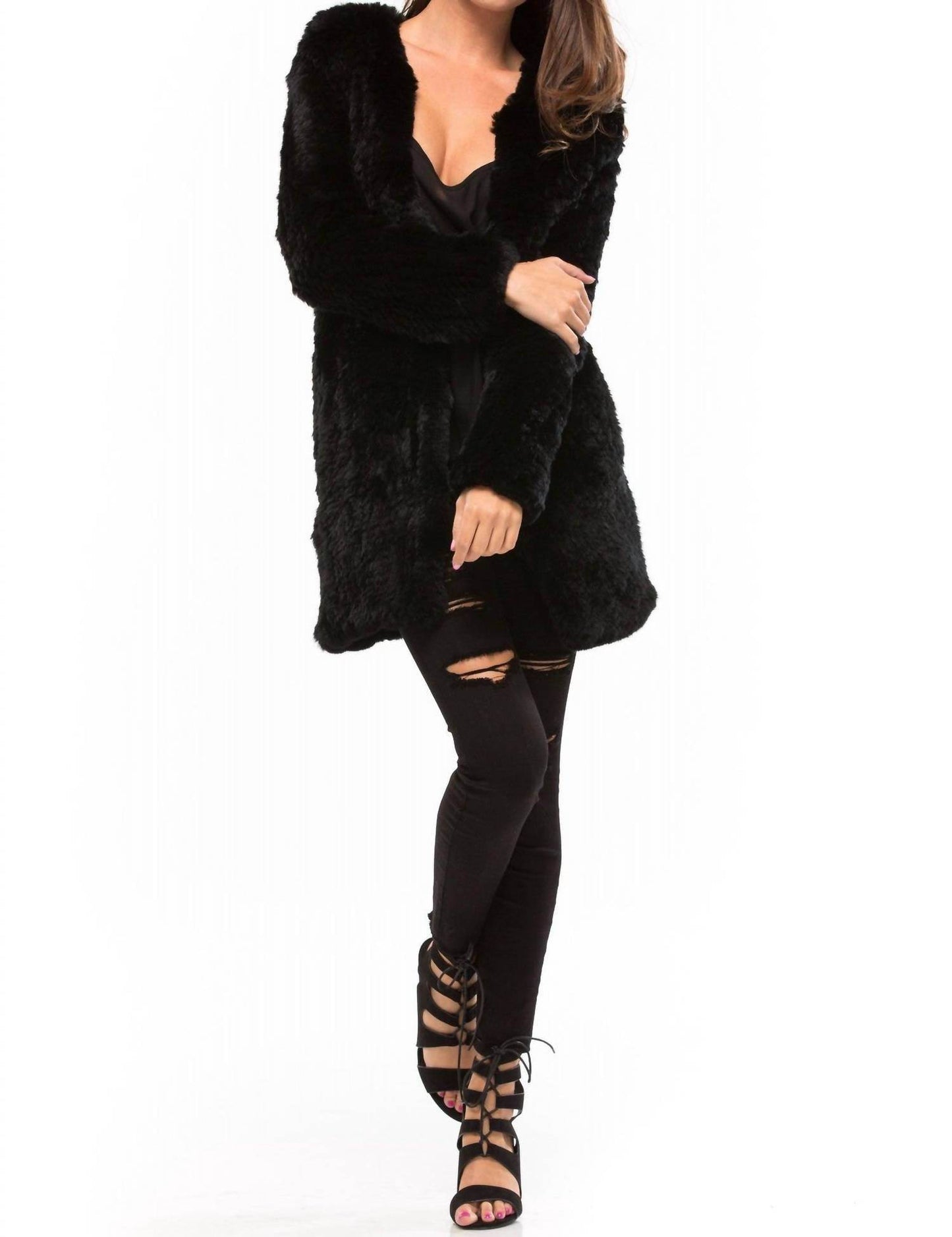 H Brand - Huxley Rabbit Fur Jacket - Rack Hunt -