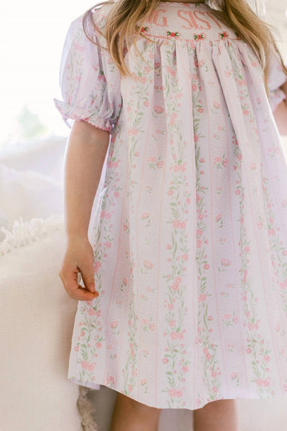 Kids Floral Big Sister Smocked Dress