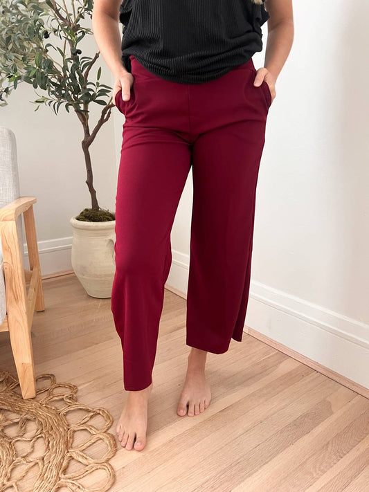 Lucy Wide Leg Stretchy Crop Pants