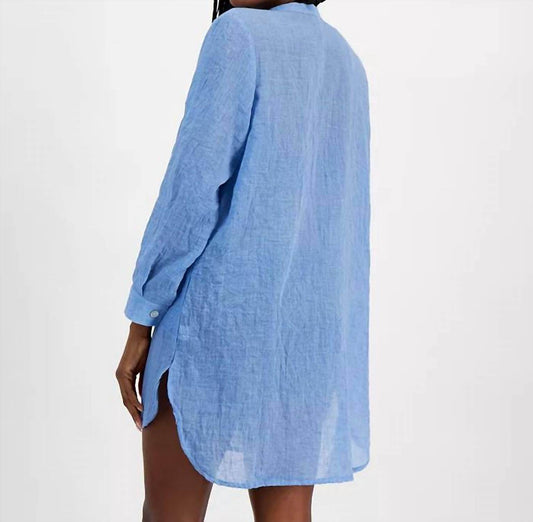 J.Valdi - Women's Big Shirt Button-front Long-sleeve Swim Cover-up - Rack Hunt -