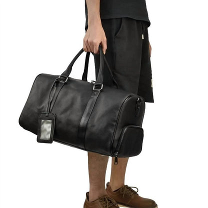Steel Horse Leather - Men's Endre Weekender Vintage Leather Duffle Bag - Rack Hunt