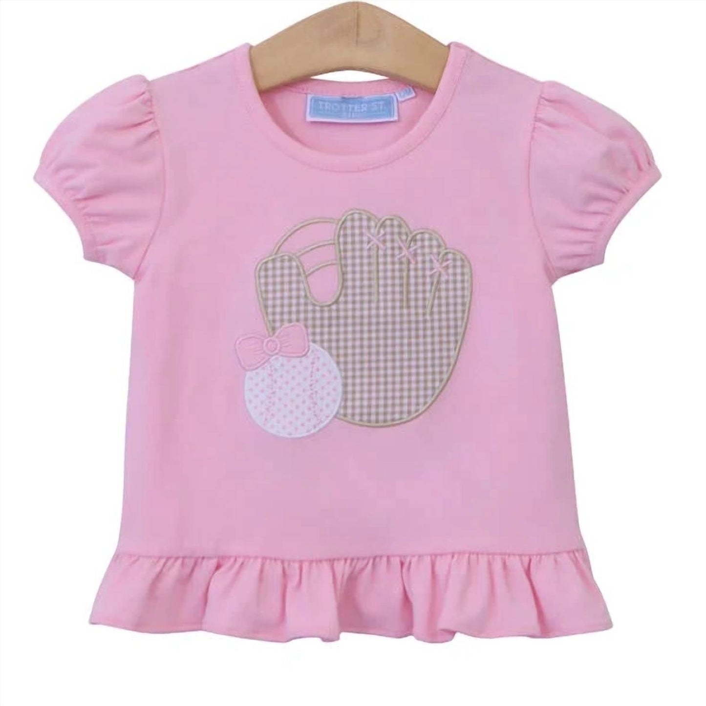 Girl's Baseball Ruffle Tee
