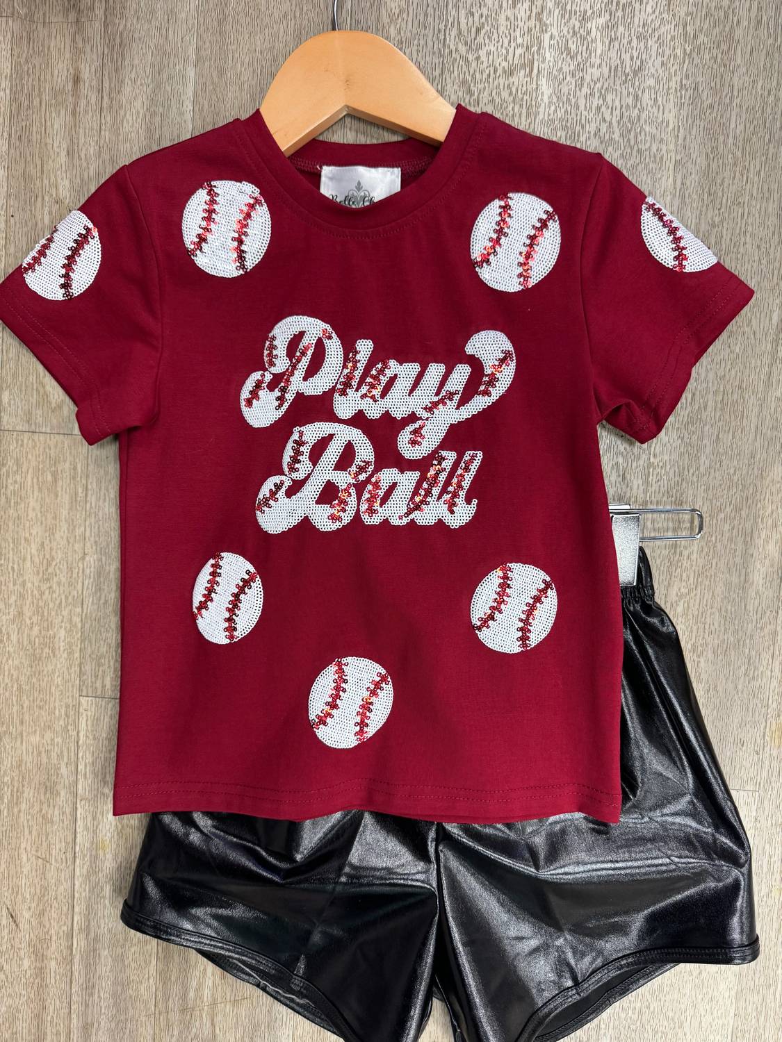 Girl's Sequin Baseball Tee