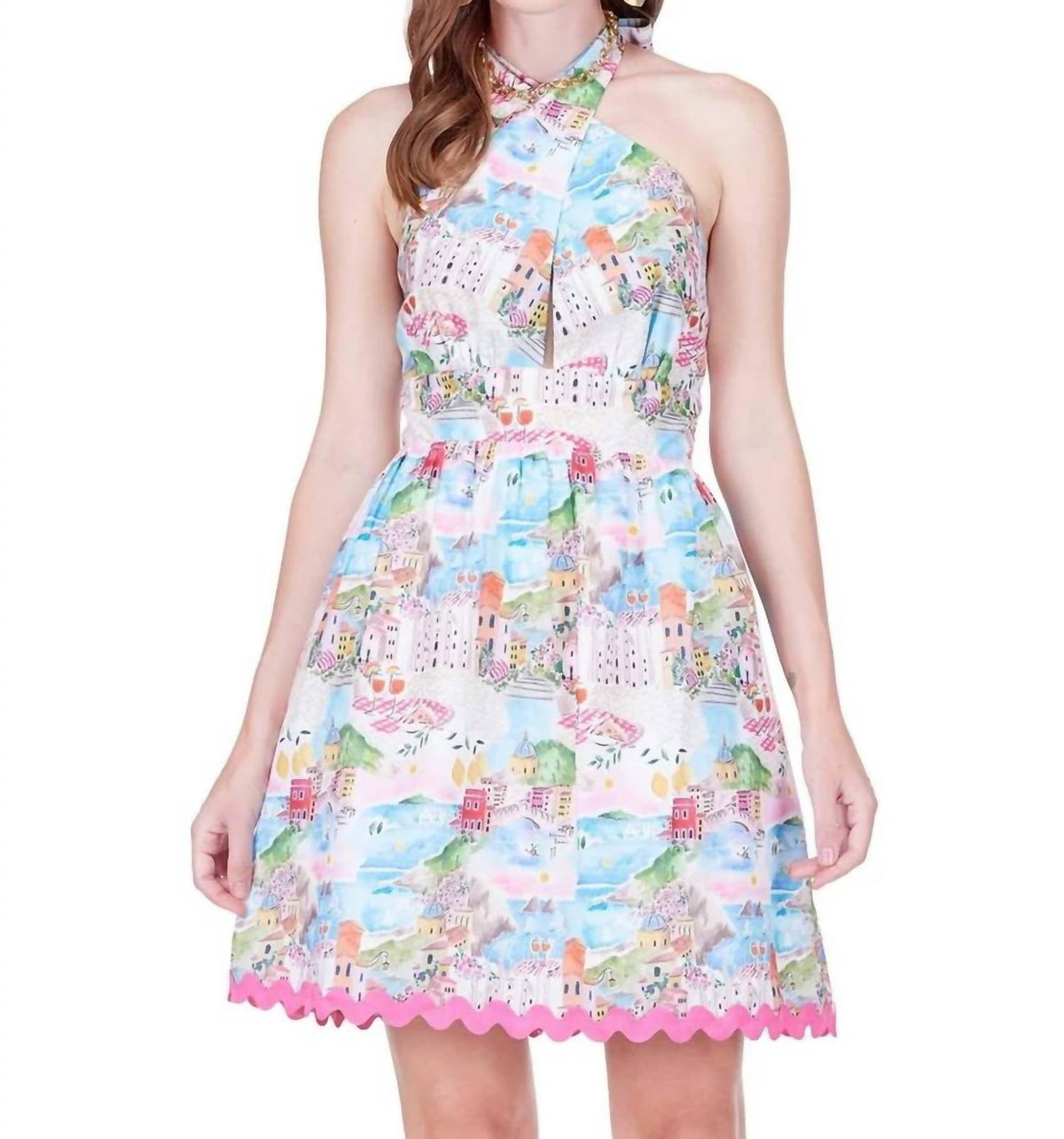 Criss-cross Halter Dress