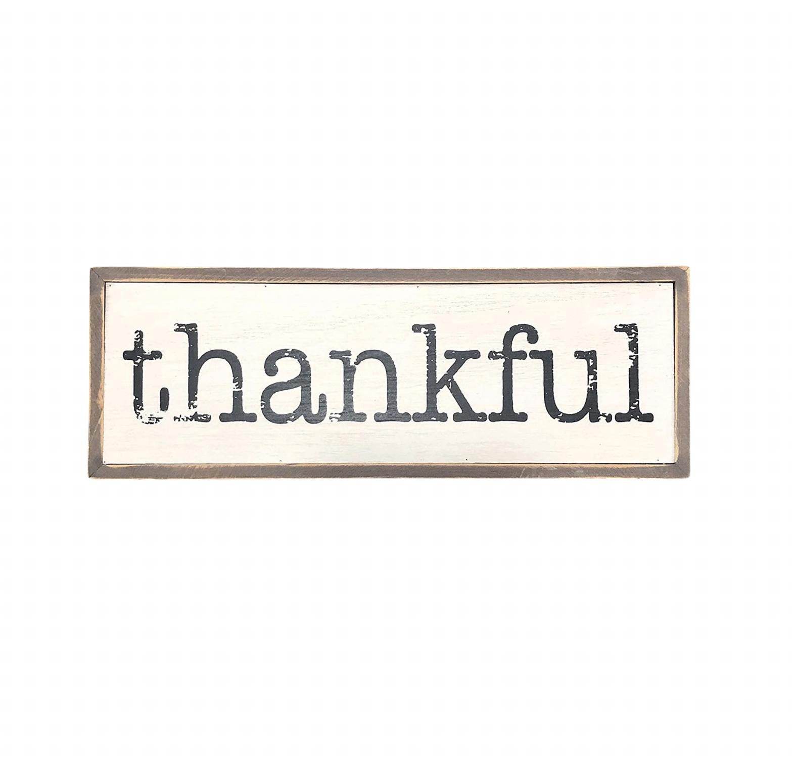 Col House Designs - Mini Thankful Block Sign Wooden Wall Decor - Rack Hunt -