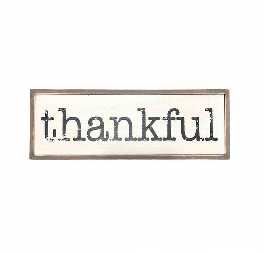 Col House Designs - Mini Thankful Block Sign Wooden Wall Decor - Rack Hunt -