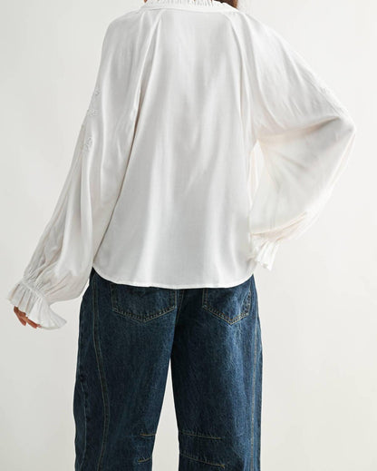 Boho-Chic Embroidered Blouse