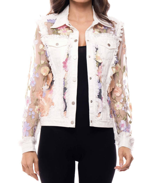 Embroidered Denim And Lace Bohemian Jacket