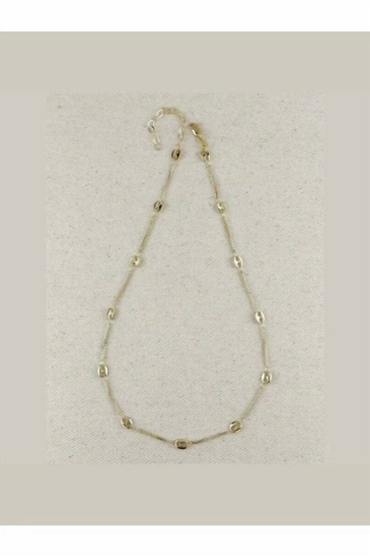 GoldFi Women's Square Link Box Chain Necklace in Gold