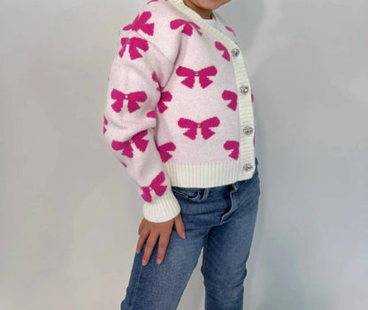 Maya Bow Cardigan Top