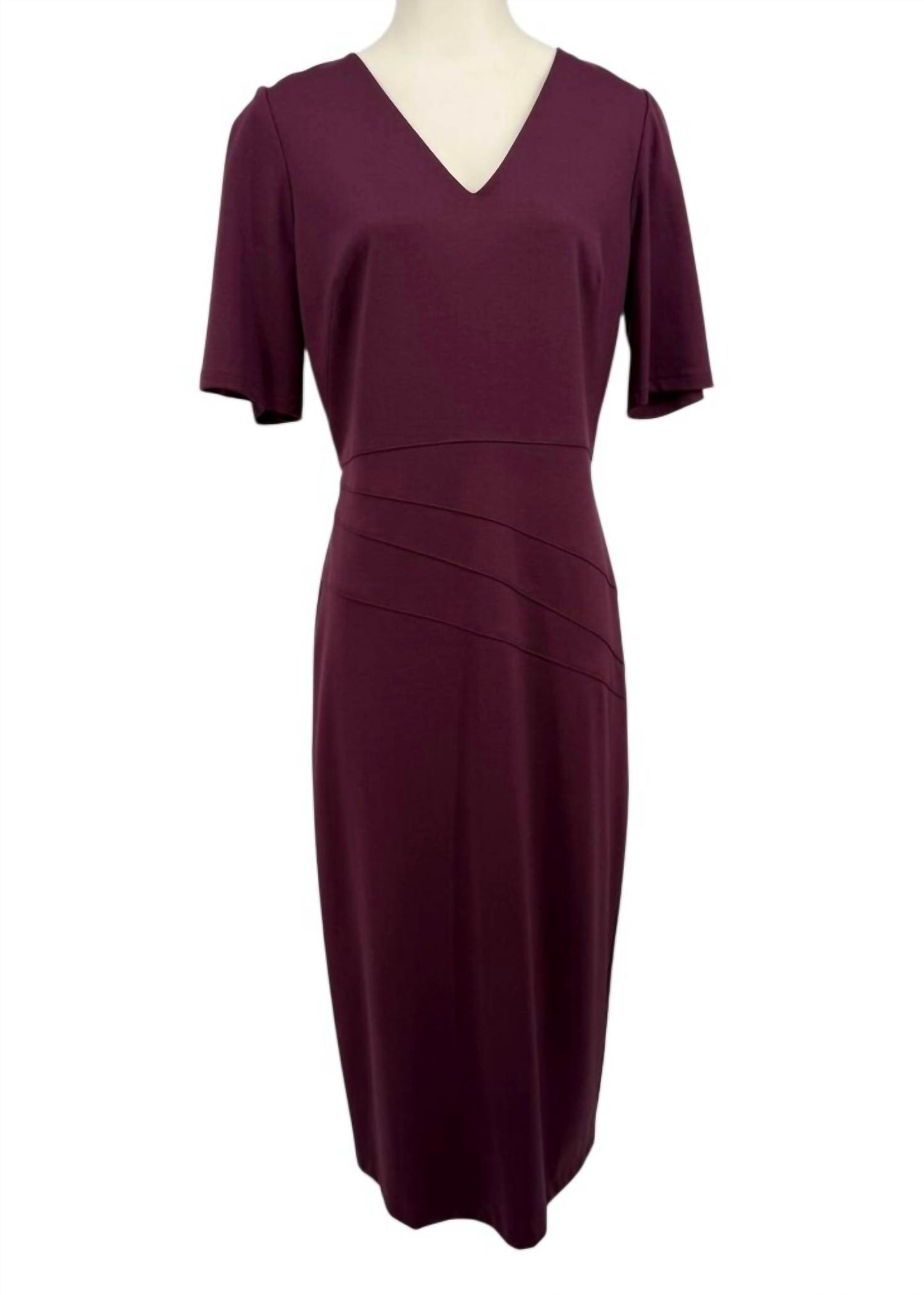 Women's V-neck Short Sleeve Midi Dress