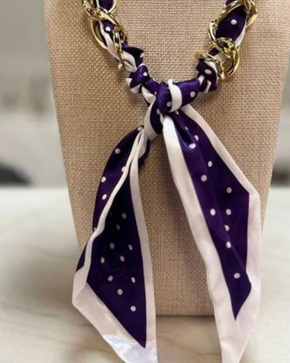 Women's Game Day Scarf Chain Necklace