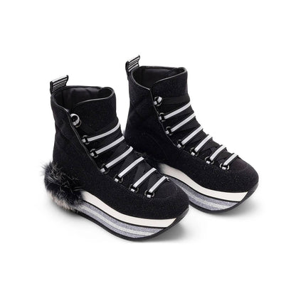Women's Fur-trimmed Platform Boots