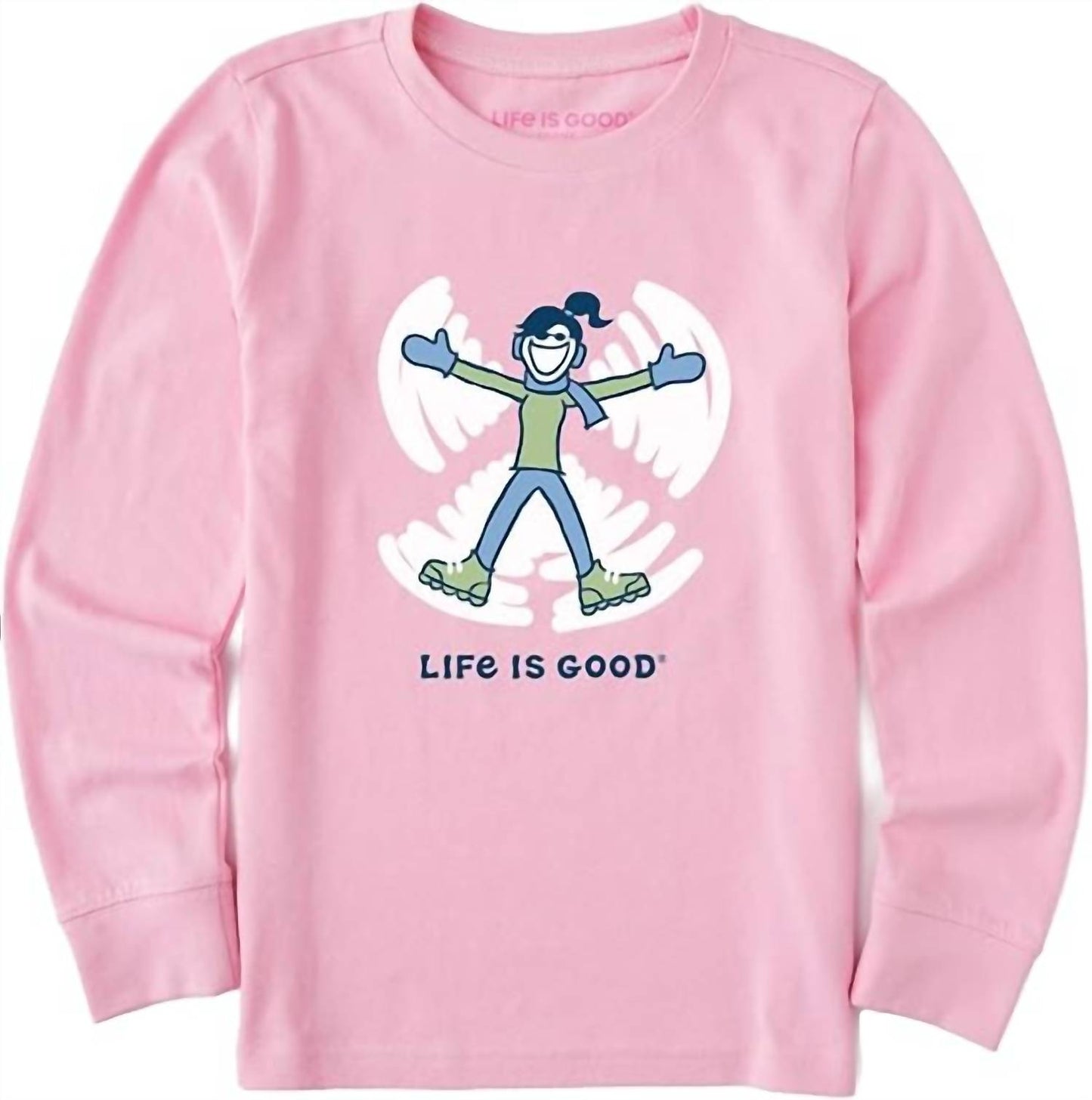 Girls Jackie Angel Long Sleeve Crusher Tee