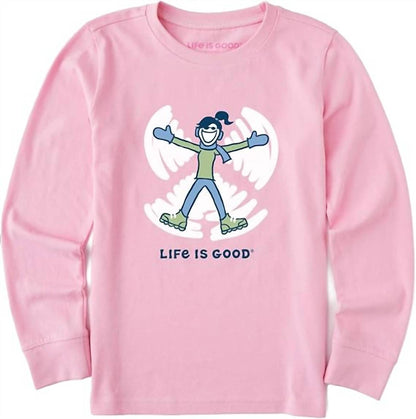 Girls Jackie Angel Long Sleeve Crusher Tee