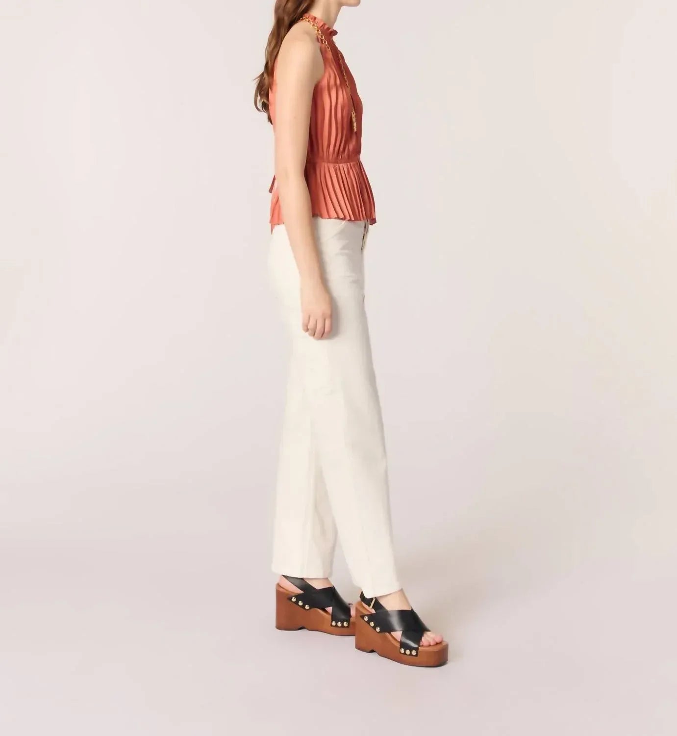 Maje - Leville Pleated Halter Top - Rack Hunt