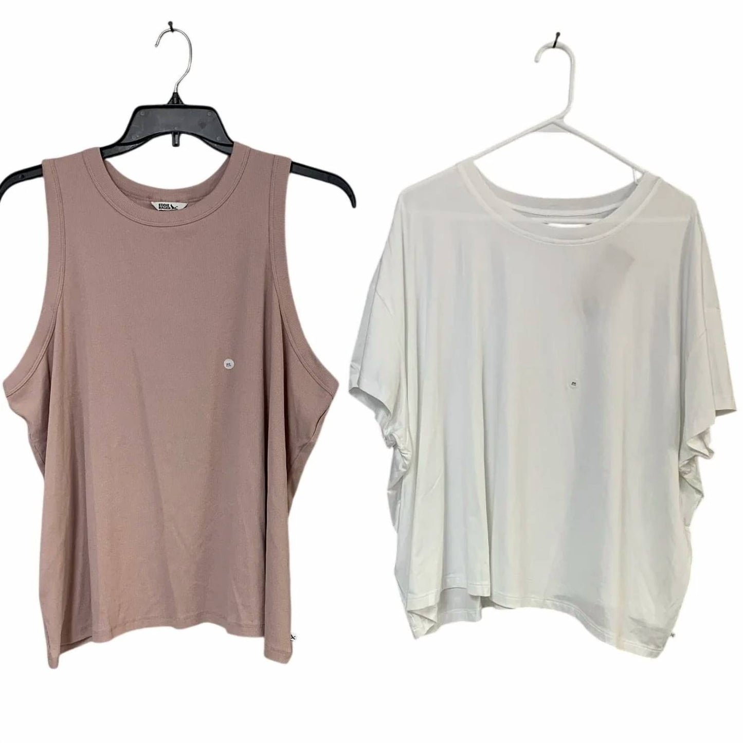 Women's Rib Tank Surreal Travel Crew Two-piece Tee - Plus