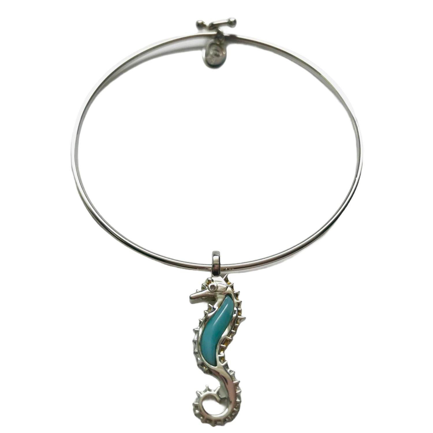 Dune Jewelry - Women's Larimar Seahorse Bangle - Rack Hunt