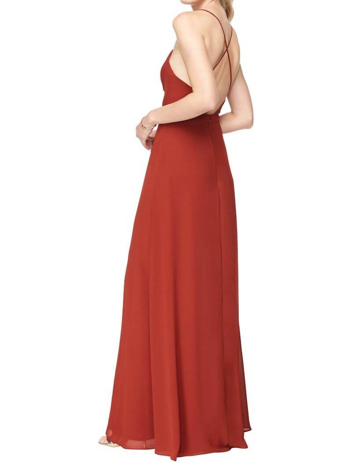 Bill Levkoff - Chiffon V-neck Surplice Bridesmaid Gown - Rack Hunt -