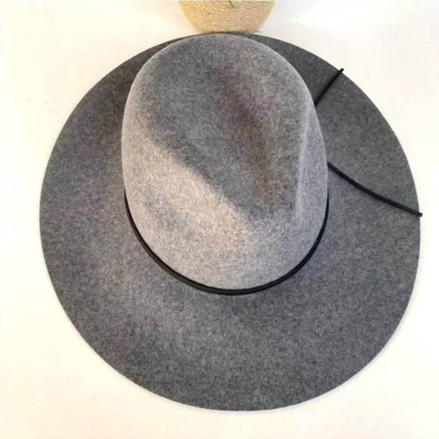 Phenix - Wide Brim Wool Leather Fedora Hat - Rack Hunt