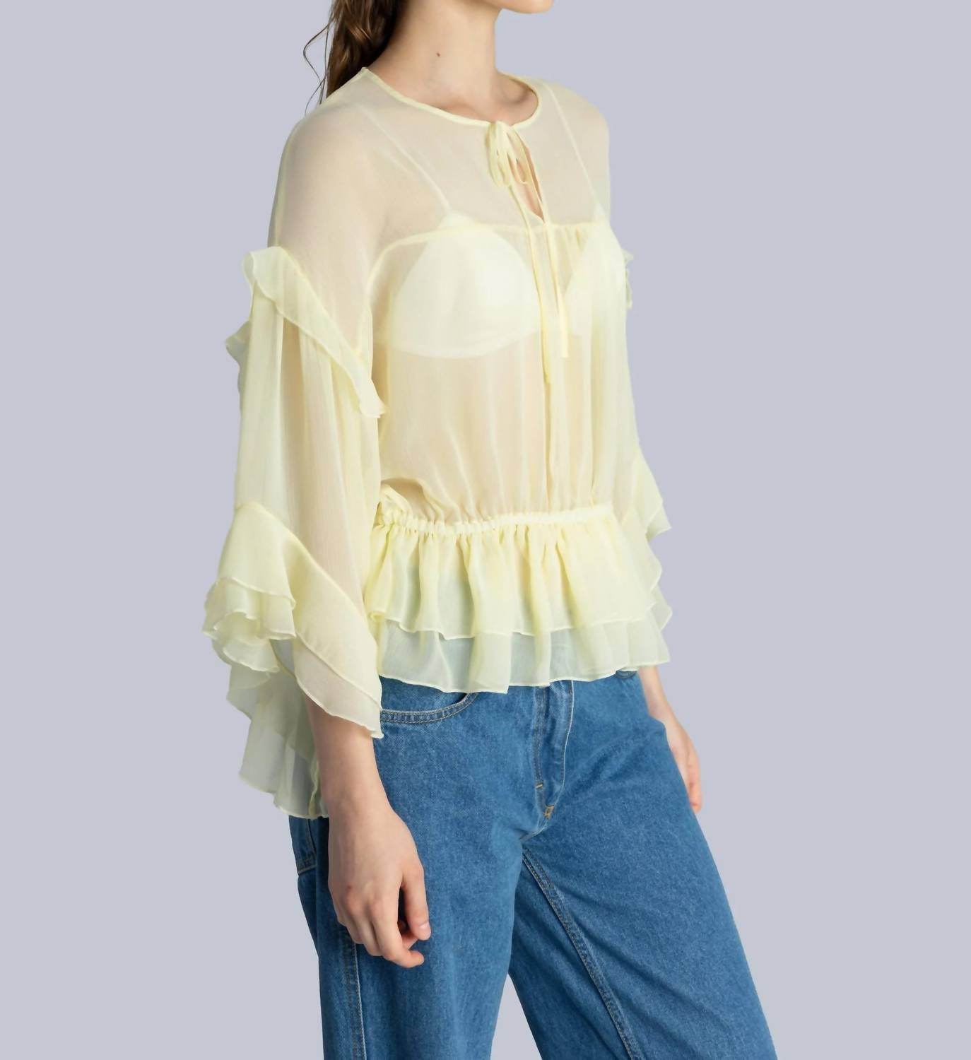 ESTHE - Women's Chiffon Oversized Top - Rack Hunt -