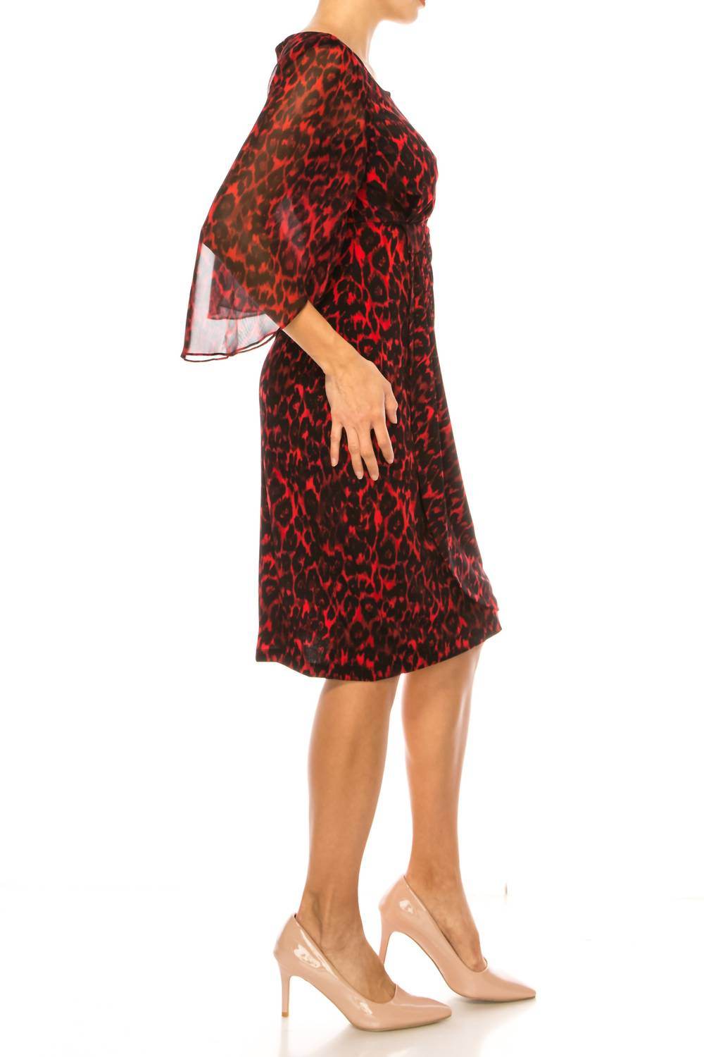 Connected Apparel - Animal Print Sheath Dress - Rack Hunt -
