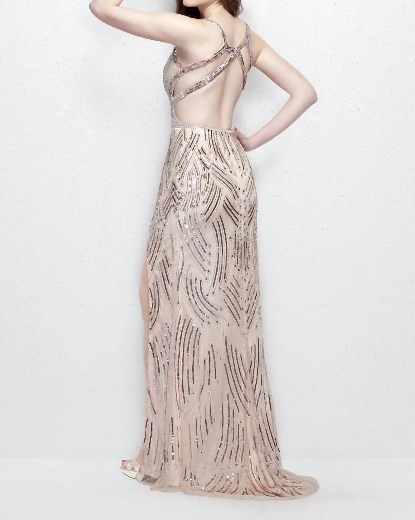 Sleeveless Long Evening Gown