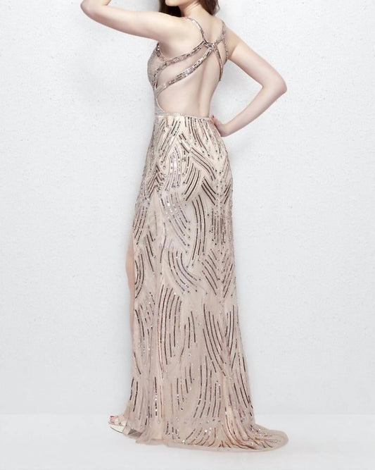 Sleeveless Long Evening Gown