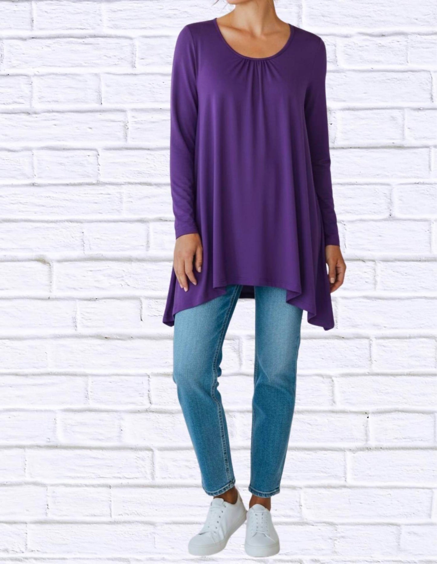 Diva USA - Sibella Pleated Front Long Sleeve Blouse - Rack Hunt -