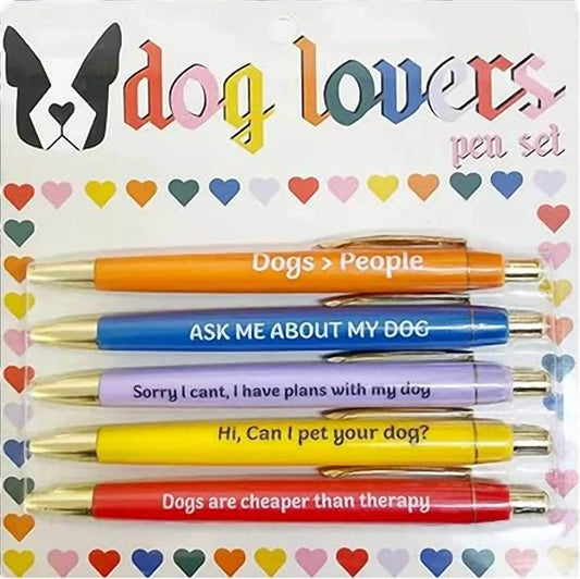 Fun Club - Dog Lovers Funny Pen Set – 5 Pack - Rack Hunt -