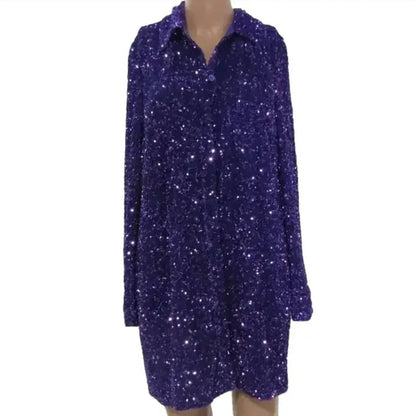 & Other Stories - Women's Sequin Mini Belted Dress - Rack Hunt