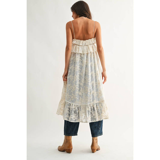 Stevie Sheer Lace Cover Up Top
