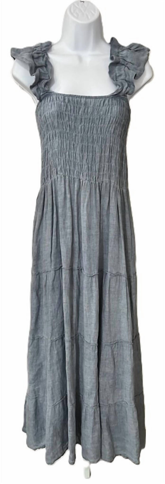 Women's Flutter Sleeve Maxi Dress
