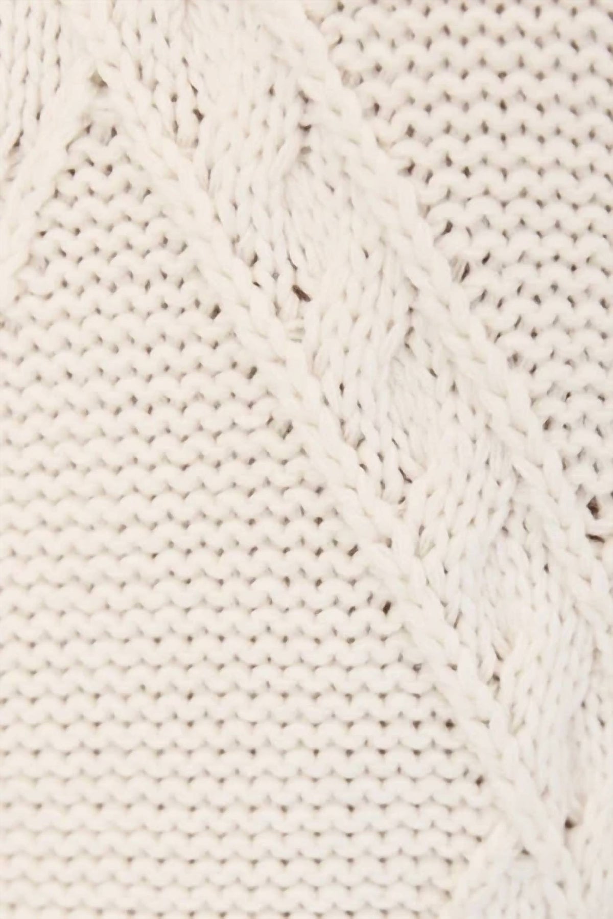 Christy Mock Neck Sleeveless Cable Sweater