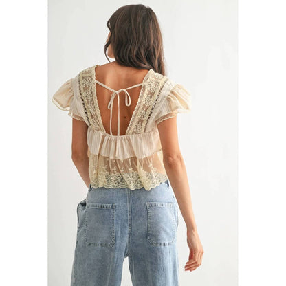 Lace Trim Blouse