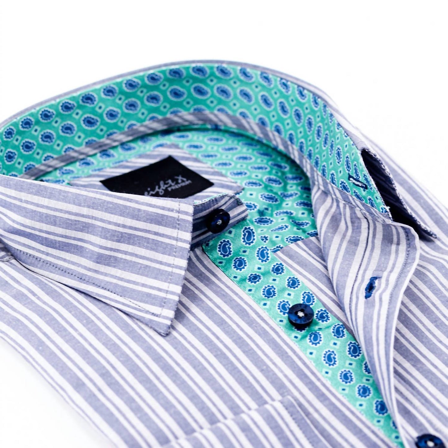 Men's Long Sleeve Stripes Button Down Shirt