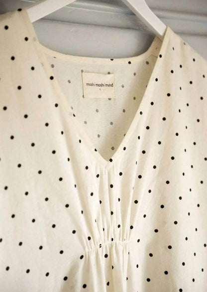 moshi moshi mind - Black Dotted Kaftan - Rack Hunt