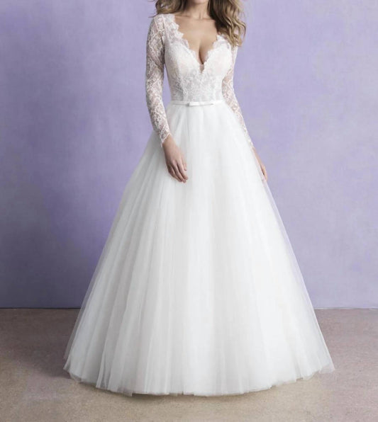 Long Sleeve Ballgown Wedding Dress