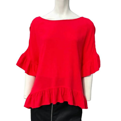 AFTER MARKET - Red Flutter Top - Rack Hunt