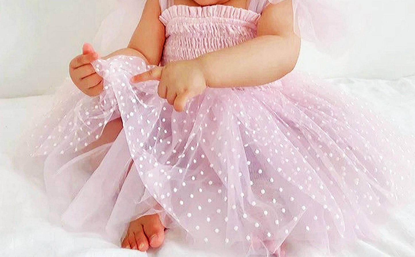 A Little Lacey - Poppy Dotted Swiss Romper Dress - Rack Hunt