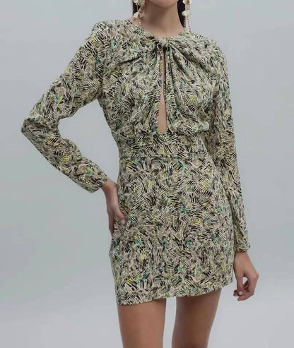 Ribbed Texture Mini Dress
