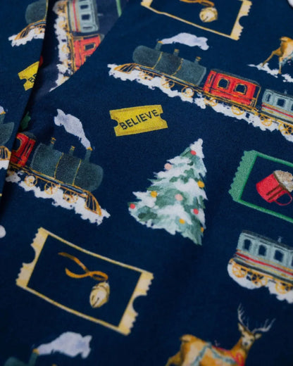 Small Shop - Boy's Polar Express Button Down Pajama Set - Rack Hunt
