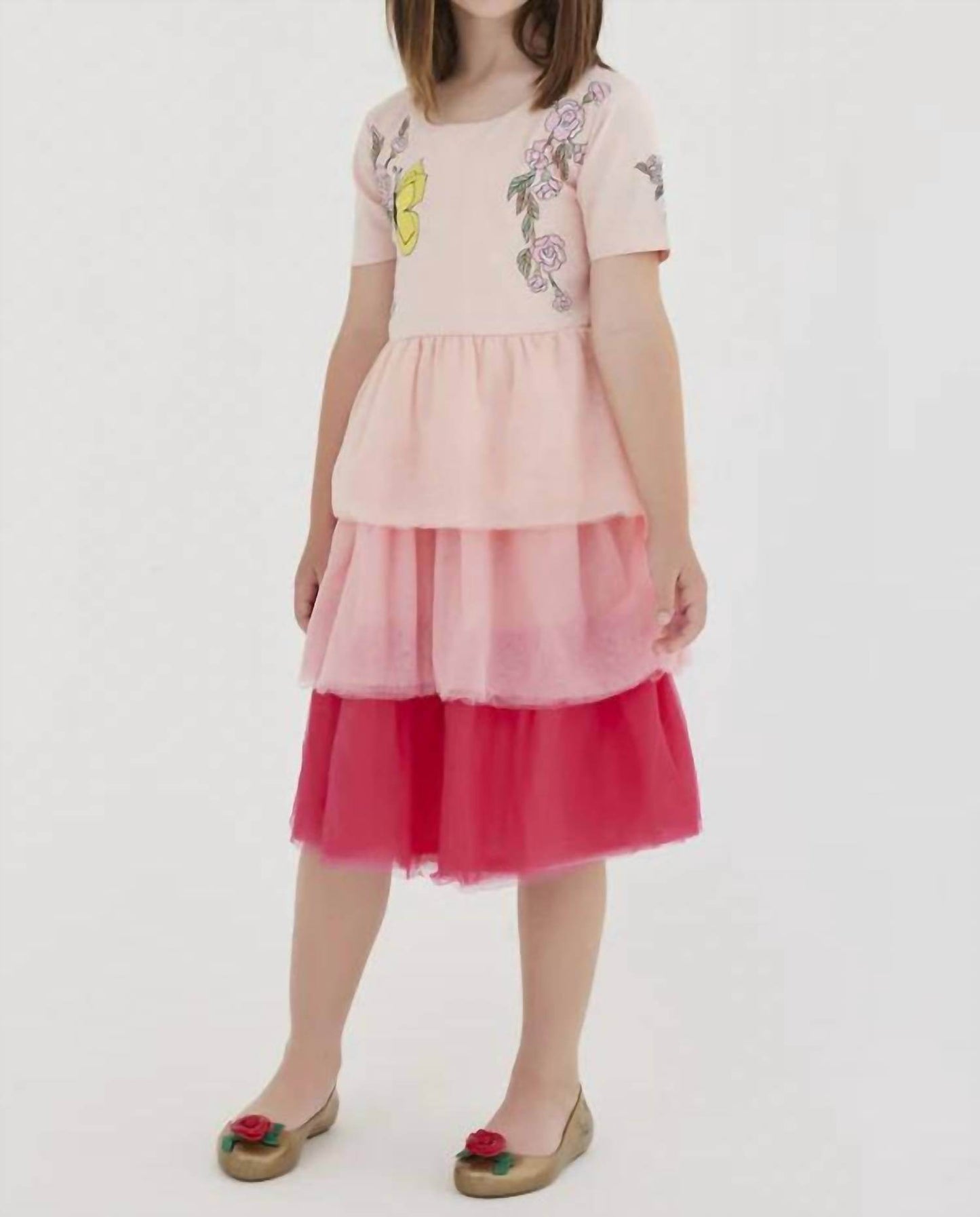 Sasha+Z - Butterfly Embroidered Layered Dress - Rack Hunt -