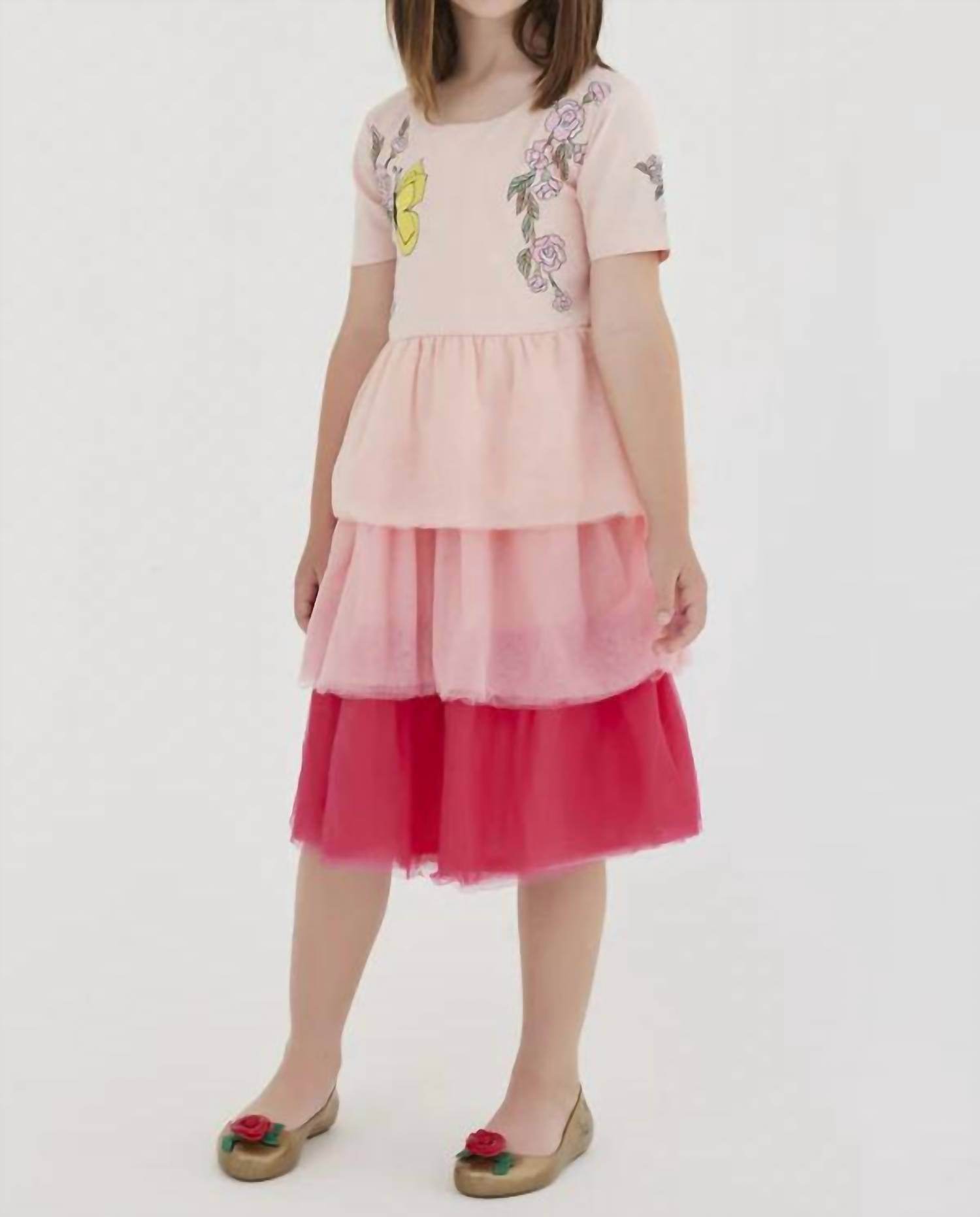 Sasha+Z - Butterfly Embroidered Layered Dress - Rack Hunt -