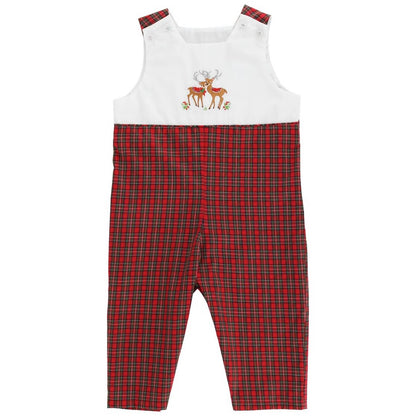 Reindeer On Plaid John John Jumpsuit