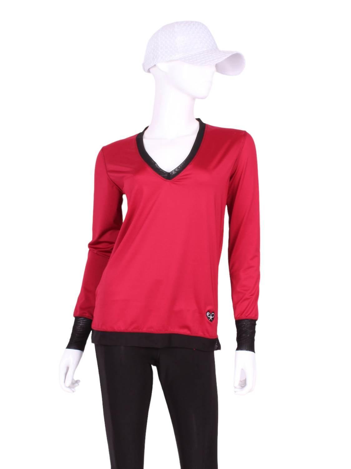 Love Love Tennis - Women's Long Sleeve Very Vee Tee - Rack Hunt