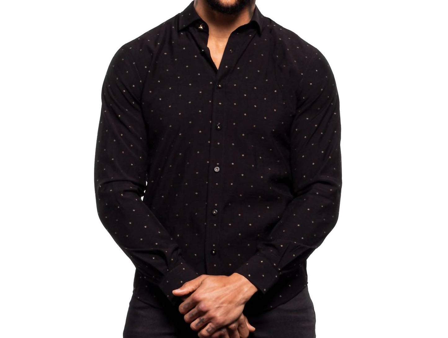 Gold Sparkle Button Down Shirt