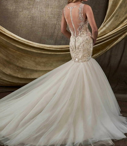 Mermaid Crystal Beaded Dress